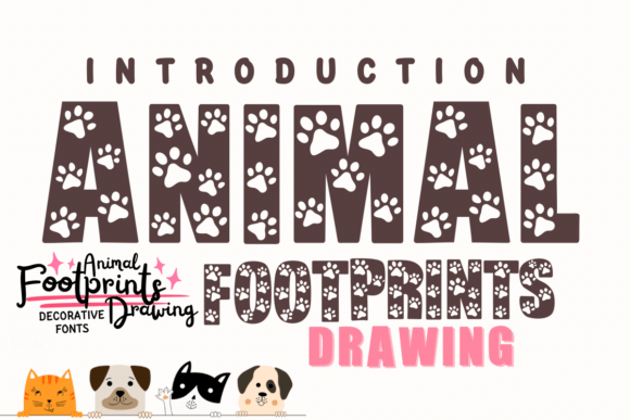 Animal Footprints Drawing: A Playful Typeface for Editorial Design