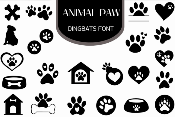Animal Paw Font for Web Design