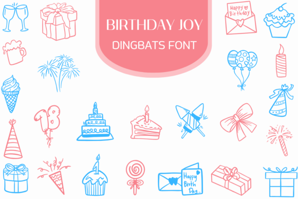 Birthday Joy Font for Web Design Projects