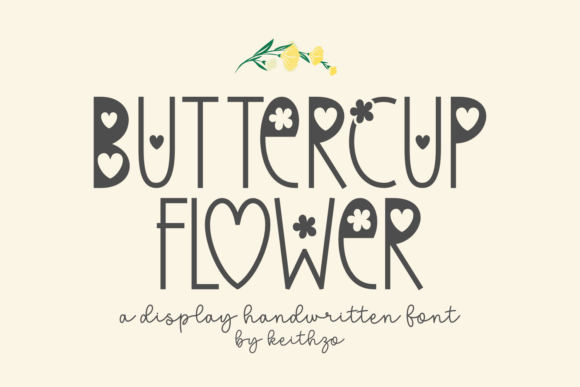 Buttercup Flower Font for Editorial Design