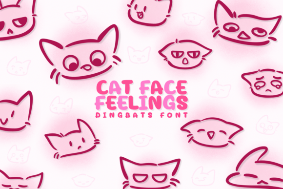 Cat Face Feelings Font Review for Campaign Design