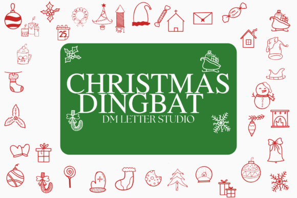 Christmas Dingbat Font for Festive Craft Projects