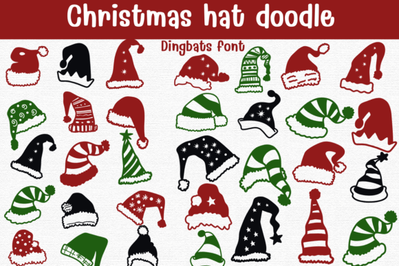 Christmas Hat Doodle: A Playful Typeface for Festive Design
