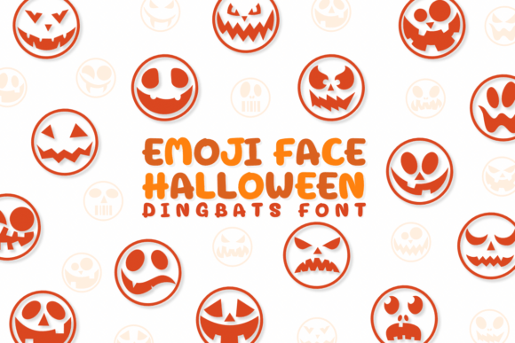 Emoji Face Halloween Font for Web Design Projects