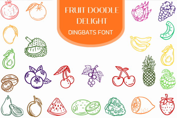 Fruit Doodle Delight: A Playful Font for Marketers
