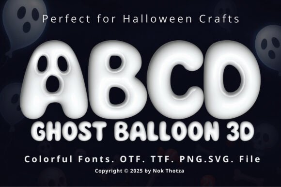 Ghost Balloon 3d Font for Web Design