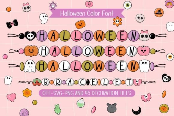 Halloween Bracelet Font for Spooky Seasonal Designs
