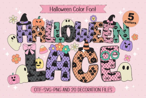 Halloween Lace Font for Spooky and Sweet Craft Projects