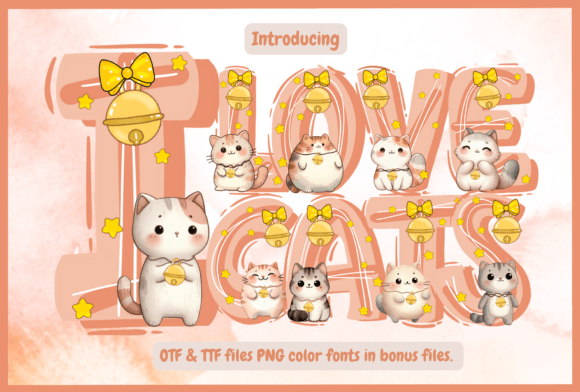 I Love Cats Font for Editorial Design