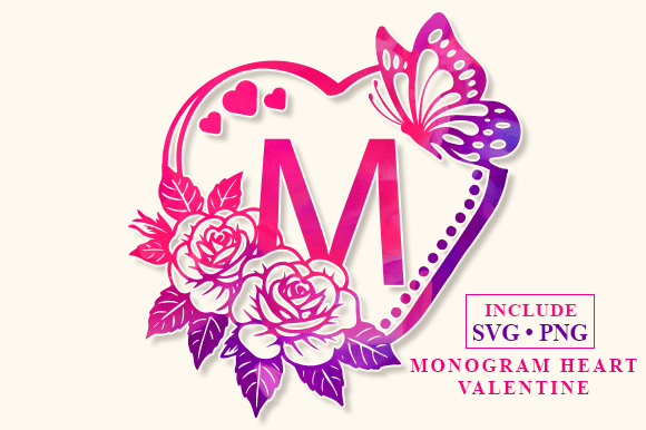 Monogram Heart Valentine Font for Business Branding