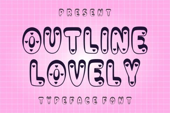 Outline Lovely Font for Web Design Projects