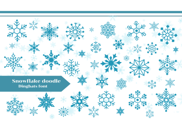 Snowflake Doodle Font for Festive Branding Projects