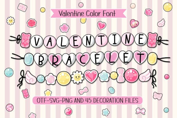 Valentine Bracelet Font for Handmade Creations