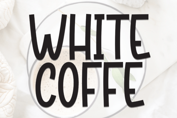 White Coffe Display Font for Web Design